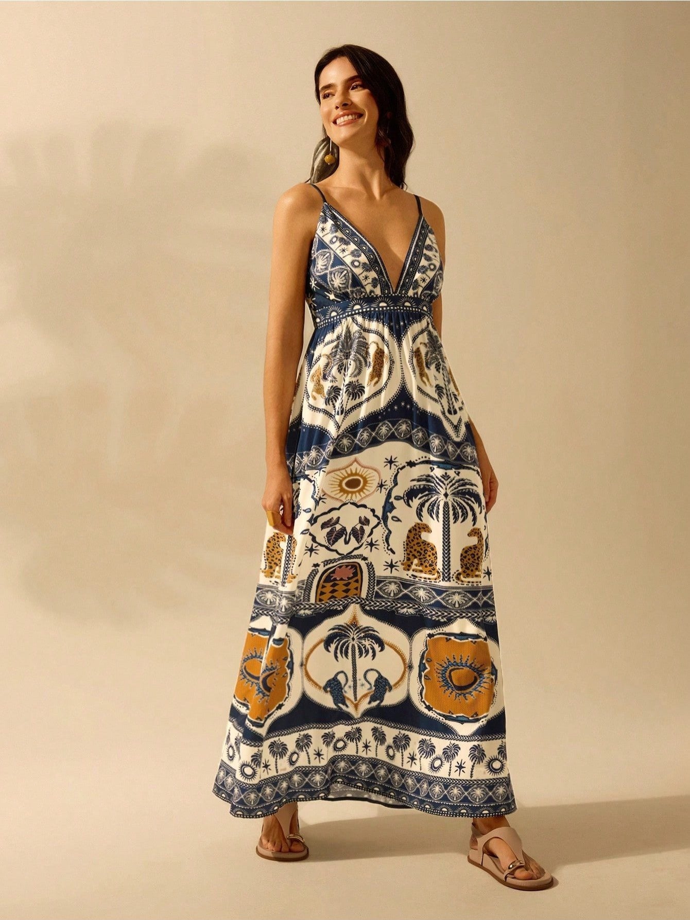 Vestido Orla Dourada